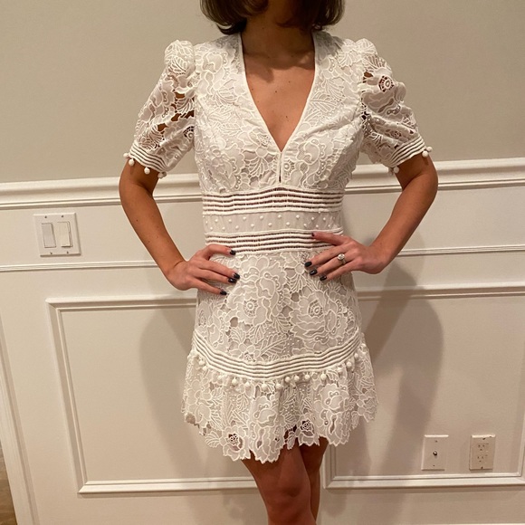 SAYLOR | Dresses | Saylor Mai Lace Dress White Size Small | Poshmark